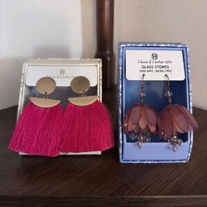 House of Harlow 1960 Earrings TWO PAIRS
